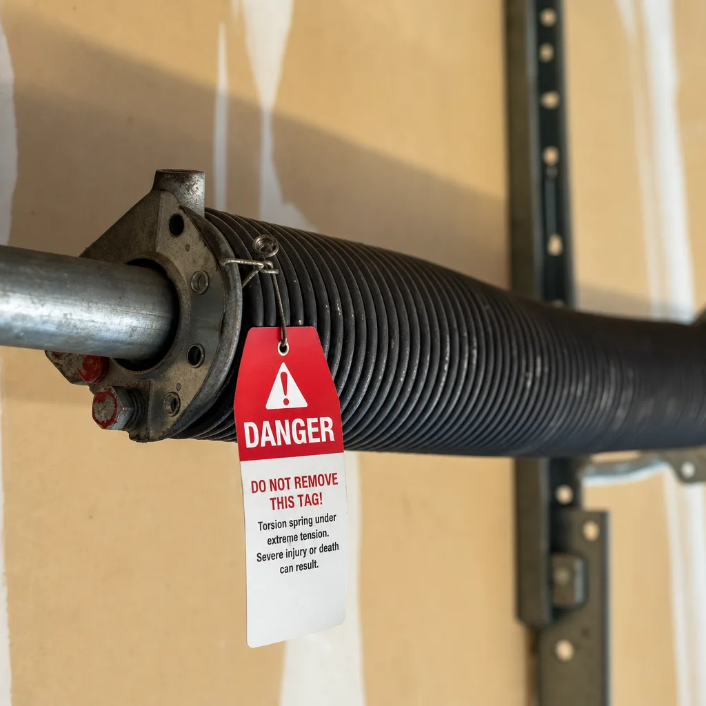 Illustration for garage door spring replacement near me