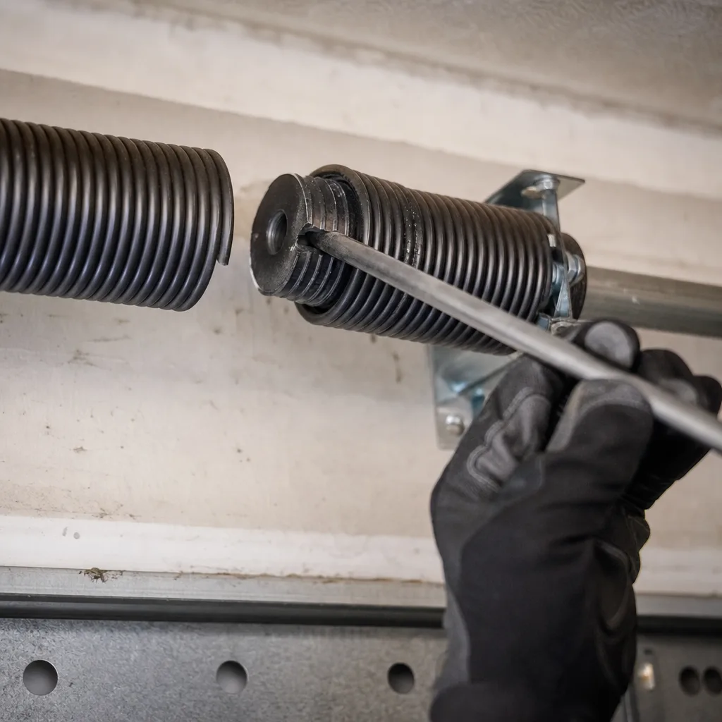 Illustration for emergency residential garage door repair