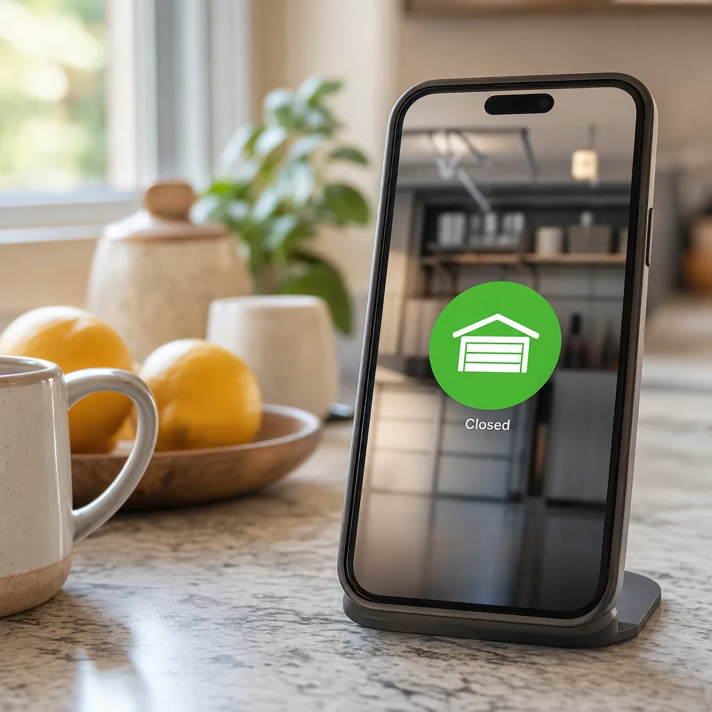 Illustration for myq garage door opener app