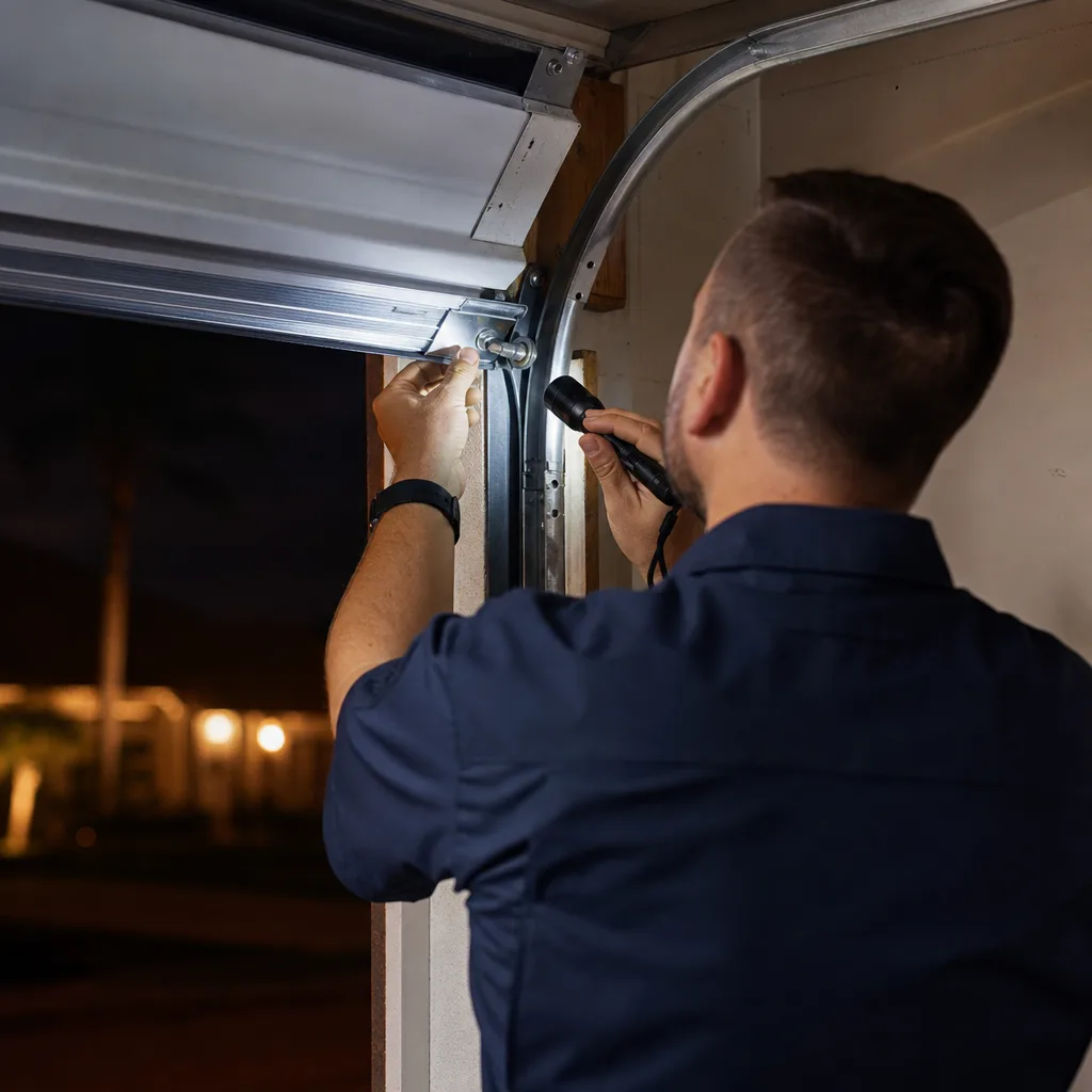 Illustration for emergency overhead door repair