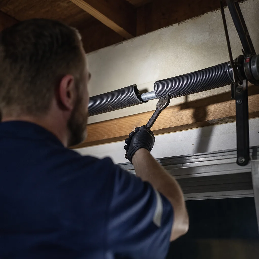 Illustration for emergency garage door repair